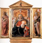 Fra Filippo Lippi Madonna of Humility with Angels and Donor,St john the Baptist,St Ansanus Cambridge,Fitzwilliam Museum. Germany oil painting reproduction